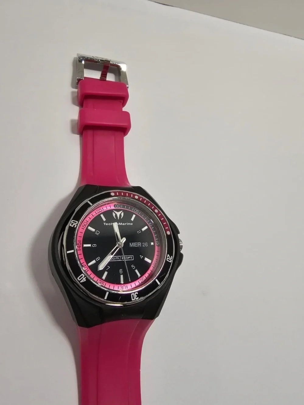 Authentic TechnoMarine Cruise 110013 Watch - Includes Pink & Black Straps + Box